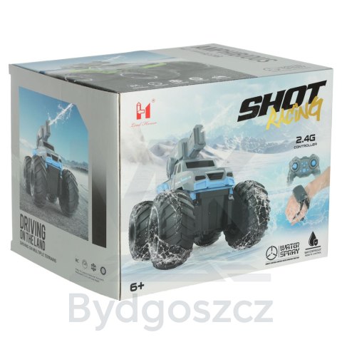 Samochód RC amfibia wodoodporny sterowany gestami ręką + 2 piloty niebieski Samochód RC amfibia wodoodporny sterowany gestami ręką + 2 piloty niebieski