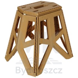 Taboret składany krzesełko turystyczne kempingowe przenośne 40 cm beżowy