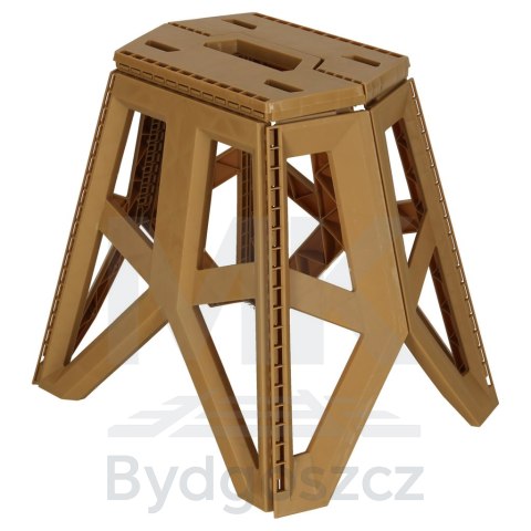 Taboret składany krzesełko turystyczne kempingowe przenośne 40 cm beżowy Taboret składany krzesełko turystyczne kempingowe przenośne 40 cm beżowy