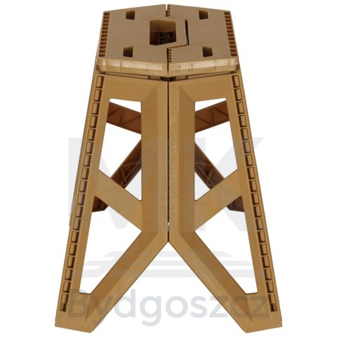 Taboret składany krzesełko turystyczne kempingowe przenośne 40 cm beżowy Taboret składany krzesełko turystyczne kempingowe przenośne 40 cm beżowy