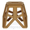 Taboret składany krzesełko turystyczne kempingowe przenośne 40 cm beżowy