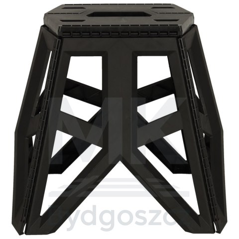 Taboret składany krzesełko turystyczne kempingowe przenośne 40 cm czarny Taboret składany krzesełko turystyczne kempingowe przenośne 40 cm czarny