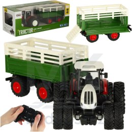 Traktor RC zdalnie sterowany ciągnik rolniczy z przyczepą pilot farma prezent 2,4G 3,7V 500mAh