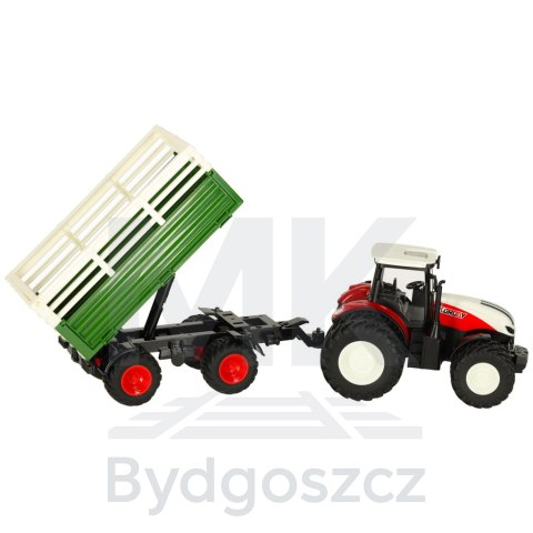 Traktor RC zdalnie sterowany ciągnik rolniczy z przyczepą pilot farma prezent 2,4G 3,7V 500mAh Traktor RC zdalnie sterowany ciągnik rolniczy z przyczepą pilot farma prezent 2,4G 3,7V 500mAh