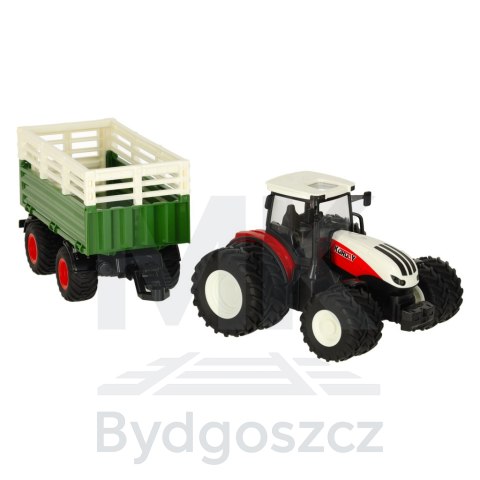 Traktor RC zdalnie sterowany ciągnik rolniczy z przyczepą pilot farma prezent 2,4G 3,7V 500mAh Traktor RC zdalnie sterowany ciągnik rolniczy z przyczepą pilot farma prezent 2,4G 3,7V 500mAh