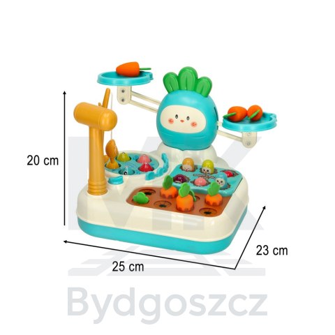 Waga szalkowa wbijak łowienie rybek zabawka edukacyjna 4w1 Bibi-inn niebieska Waga szalkowa wbijak łowienie rybek zabawka edukacyjna 4w1 Bibi-inn niebieska