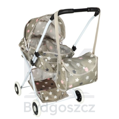 Wózek dla lalek gondola głęboki + torba gwiazdki Wózek dla lalek gondola głęboki + torba gwiazdki