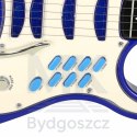 Gitara elektryczna rockowa ze wzmacniaczem mikrofonem dla dzieci niebieska
