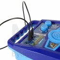 Gitara elektryczna rockowa ze wzmacniaczem mikrofonem dla dzieci niebieska