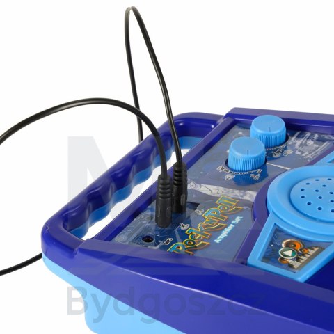 Gitara elektryczna rockowa ze wzmacniaczem mikrofonem dla dzieci niebieska Gitara elektryczna rockowa ze wzmacniaczem mikrofonem dla dzieci niebieska