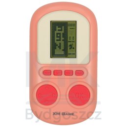 Gra elektroniczna zręcznościowa mini konsola przenośna kieszonkowa tetris różowa