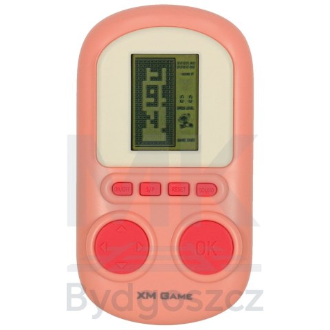 Gra elektroniczna zręcznościowa mini konsola przenośna kieszonkowa tetris różowa Gra elektroniczna zręcznościowa mini konsola przenośna kieszonkowa tetris różowa