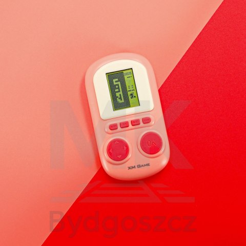 Gra elektroniczna zręcznościowa mini konsola przenośna kieszonkowa tetris różowa Gra elektroniczna zręcznościowa mini konsola przenośna kieszonkowa tetris różowa