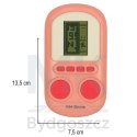Gra elektroniczna zręcznościowa mini konsola przenośna kieszonkowa tetris różowa