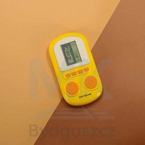 Gra elektroniczna zręcznościowa mini konsola przenośna kieszonkowa tetris żółty Gra elektroniczna zręcznościowa mini konsola przenośna kieszonkowa tetris żółty
