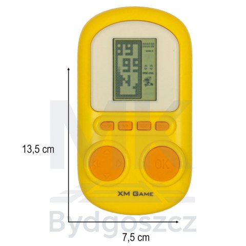 Gra elektroniczna zręcznościowa mini konsola przenośna kieszonkowa tetris żółty Gra elektroniczna zręcznościowa mini konsola przenośna kieszonkowa tetris żółty