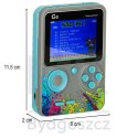 Konsola przenośna do gier mini elektroniczna retro 500 gier szara