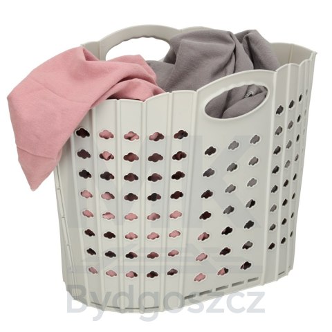 Kosz na pranie bieliznę składany organizer łazienkowy z uchwytem szary Kosz na pranie bieliznę składany organizer łazienkowy z uchwytem szary