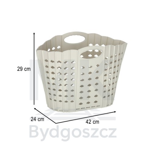 Kosz na pranie bieliznę składany organizer łazienkowy z uchwytem szary Kosz na pranie bieliznę składany organizer łazienkowy z uchwytem szary