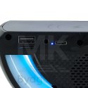 Lampka LED Gamingowa RGB głośnik ładowarka indukcyjna czarna