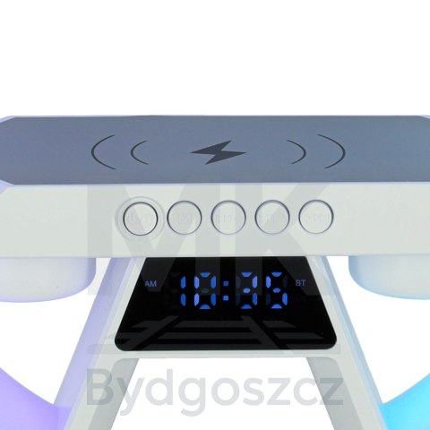 Lampka nocna LED Gamingowa RGB głośnik ładowarka indukcyjna radio budzik zegar Lampka nocna LED Gamingowa RGB głośnik ładowarka indukcyjna radio budzik zegar