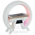 Lampka nocna LED Gamingowa RGB głośnik ładowarka indukcyjna radio budzik zegar