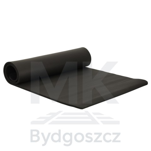 Mata do ćwiczeń jogi gimnastyczna treningowa fitness karimata gruba 1,5cm czarna + pokrowiec Mata do ćwiczeń jogi gimnastyczna treningowa fitness karimata gruba 1,5cm czarna + pokrowiec