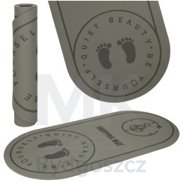Mata fitness do ćwiczeń jogi skakania na skakance wygłuszająca antypoślizgowa 125x61,5x0,6 cm szara