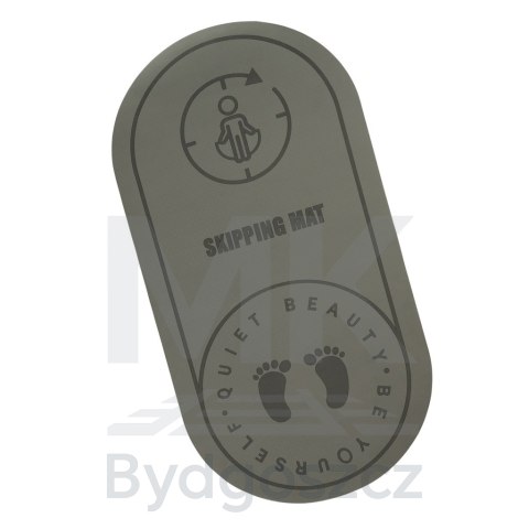 Mata fitness do ćwiczeń jogi skakania na skakance wygłuszająca antypoślizgowa 125x61,5x0,6 cm szara Mata fitness do ćwiczeń jogi skakania na skakance wygłuszająca antypoślizgowa 125x61,5x0,6 cm szara