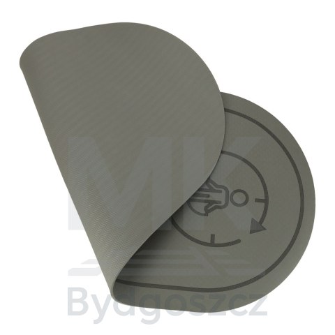 Mata fitness do ćwiczeń jogi skakania na skakance wygłuszająca antypoślizgowa 125x61,5x0,6 cm szara Mata fitness do ćwiczeń jogi skakania na skakance wygłuszająca antypoślizgowa 125x61,5x0,6 cm szara