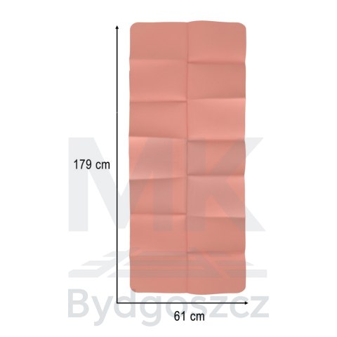 Mata fitness gimnastyczna do ćwiczeń jogi pilatesu fitness joga składana 183x61x0,4 cm różowy Mata fitness gimnastyczna do ćwiczeń jogi pilatesu fitness joga składana 183x61x0,4 cm różowy