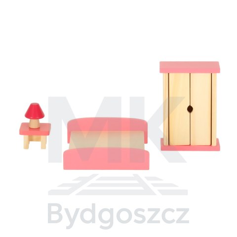 Mebelki do domku dla lalek drewniane fioletowe Mebelki do domku dla lalek drewniane fioletowe