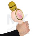 Mikrofon bezprzewodowy do karaoke bluetouch głośnik króliczek różowy