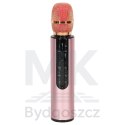 Mikrofon bezprzewodowy karaoke dla dzieci głośnik Bluetooth 2000mAh karta SD USB wysoka jakość różowy