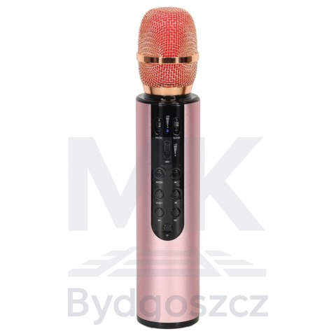 Mikrofon bezprzewodowy karaoke dla dzieci głośnik Bluetooth 2000mAh karta SD USB wysoka jakość różowy Mikrofon bezprzewodowy karaoke dla dzieci głośnik Bluetooth 2000mAh karta SD USB wysoka jakość różowy