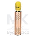 Mikrofon bezprzewodowy karaoke dla dzieci głośnik Bluetooth 2000mAh karta SD USB wysoka jakość złoty