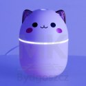 Nawilżacz powietrza dyfuzor do olejków kotek biały RGB