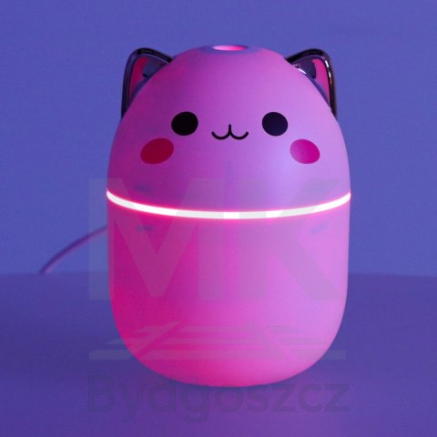 Nawilżacz powietrza dyfuzor do olejków kotek biały RGB Nawilżacz powietrza dyfuzor do olejków kotek biały RGB