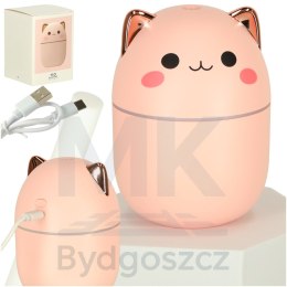 Nawilżacz powietrza dyfuzor do olejków kotek różowy RGB