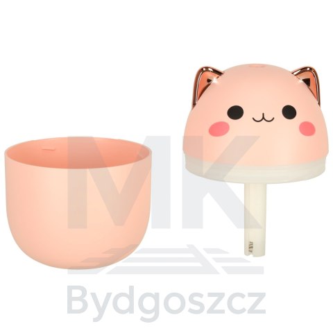 Nawilżacz powietrza dyfuzor do olejków kotek różowy RGB Nawilżacz powietrza dyfuzor do olejków kotek różowy RGB