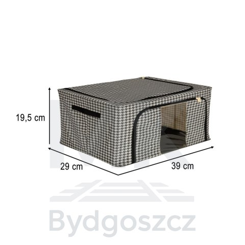 Organizer na pościel ubrania do szafy pokrowiec torba ze stelażem biały czarny 22L Organizer na pościel ubrania do szafy pokrowiec torba ze stelażem biały czarny 22L