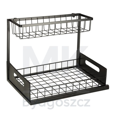 Organizer szafka półka kuchenna kosz pod zlew umywalkę wysuwana półka pojemnik 2-poziomowy metal Organizer szafka półka kuchenna kosz pod zlew umywalkę wysuwana półka pojemnik 2-poziomowy metal
