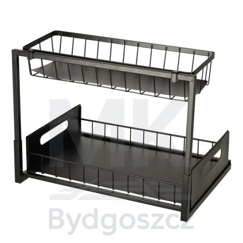 Organizer szafka półka kuchenna kosz pod zlew umywalkę wysuwana półka pojemnik 2-poziomowy metal Organizer szafka półka kuchenna kosz pod zlew umywalkę wysuwana półka pojemnik 2-poziomowy metal