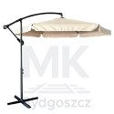 Parasol ogrodowy duży składany z wysięgnikiem 290cm beżowy