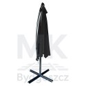 Parasol ogrodowy duży składany z wysięgnikiem 290cm czarny