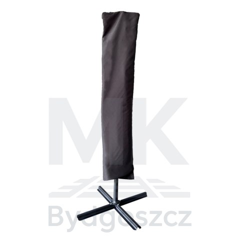 Parasol ogrodowy duży składany z wysięgnikiem 290cm czarny Parasol ogrodowy duży składany z wysięgnikiem 290cm czarny