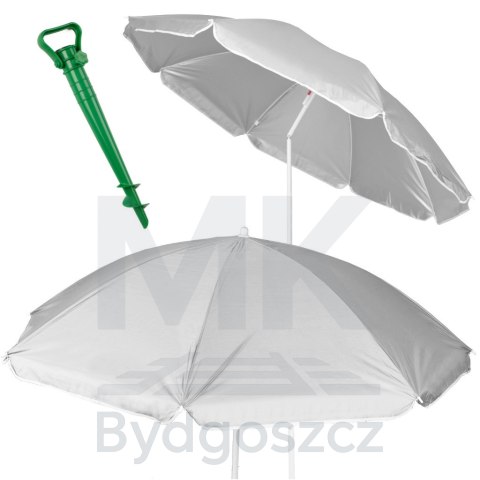 Parasol ogrodowy plażowy regulowany łamany składany UV 150cm szary