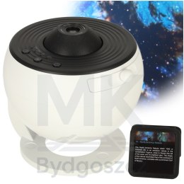 Projektor gwiazd nieba lampka nocna LED USB planetarium planety 12 dysków 360° timer