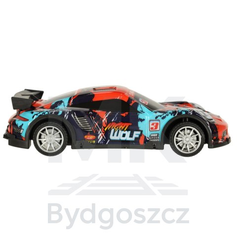 Samochód RC sportowy niebiesko-czerwony Samochód RC sportowy niebiesko-czerwony