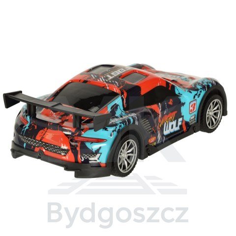 Samochód RC sportowy niebiesko-czerwony Samochód RC sportowy niebiesko-czerwony